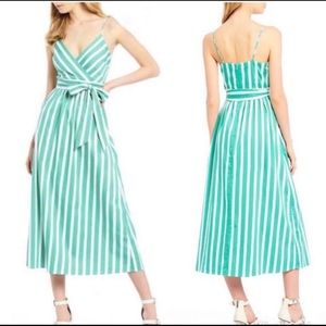 Gianni Bini Lene Striped Emerald Green Maxi Dress